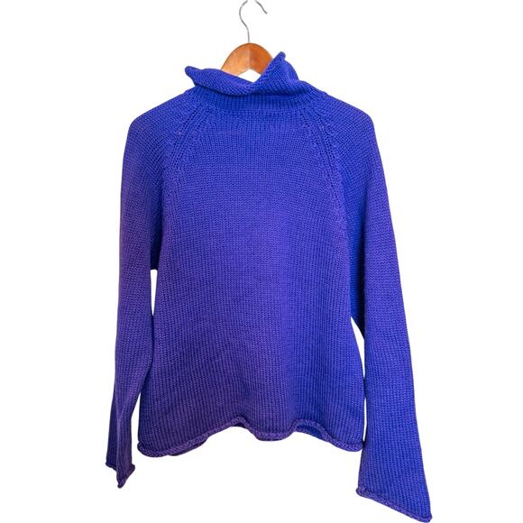 Vintage 90s J.Crew Heritage 100% Wool Oversized Chunky Knit Turtleneck XS - Picture 5 of 7